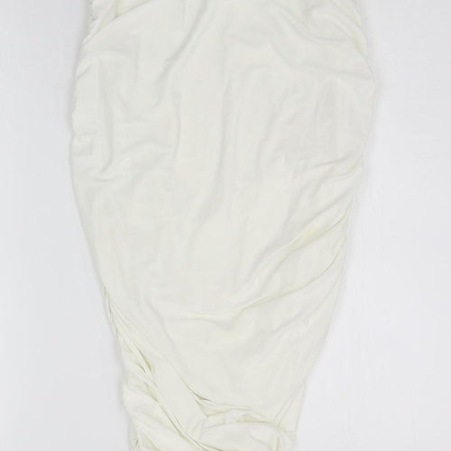 PRETTYLITTLETHING Womens White   A-Line  Size 10