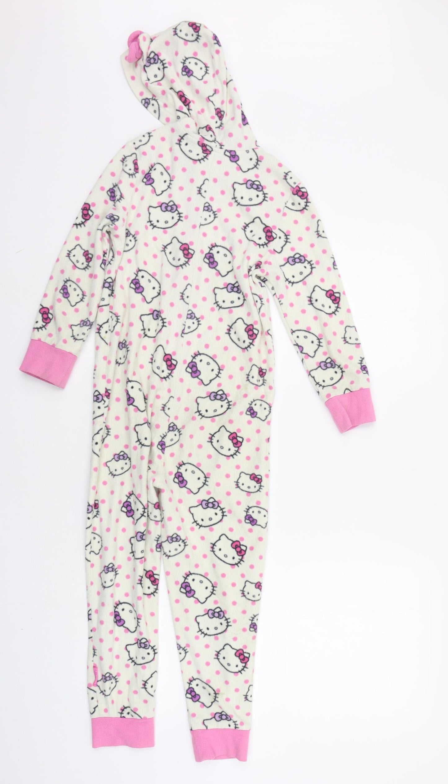 SANNI Girls Beige Geometric  Top Bodysuit Size 6-7 Years  - Hello kitty
