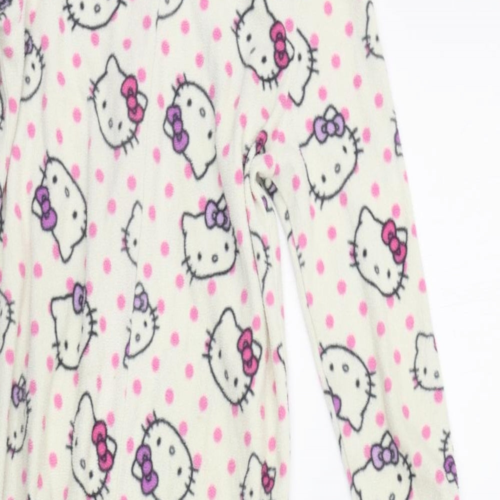 SANNI Girls Beige Geometric  Top Bodysuit Size 6-7 Years  - Hello kitty