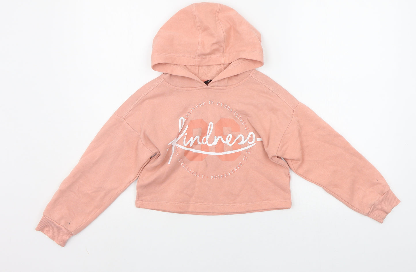 George Girls Orange   Pullover Hoodie Size 7-8 Years