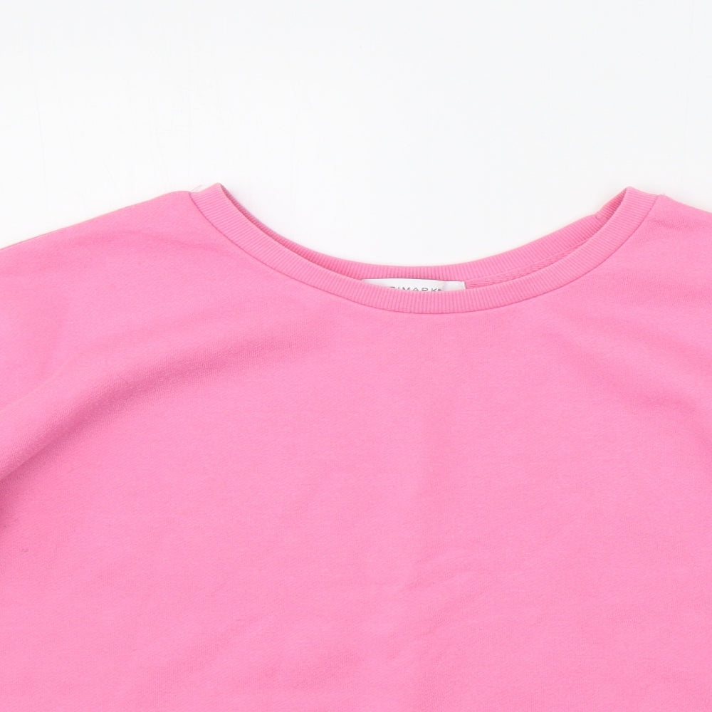 Primark Womens Pink Houndstooth  Pullover Jumper Size 14