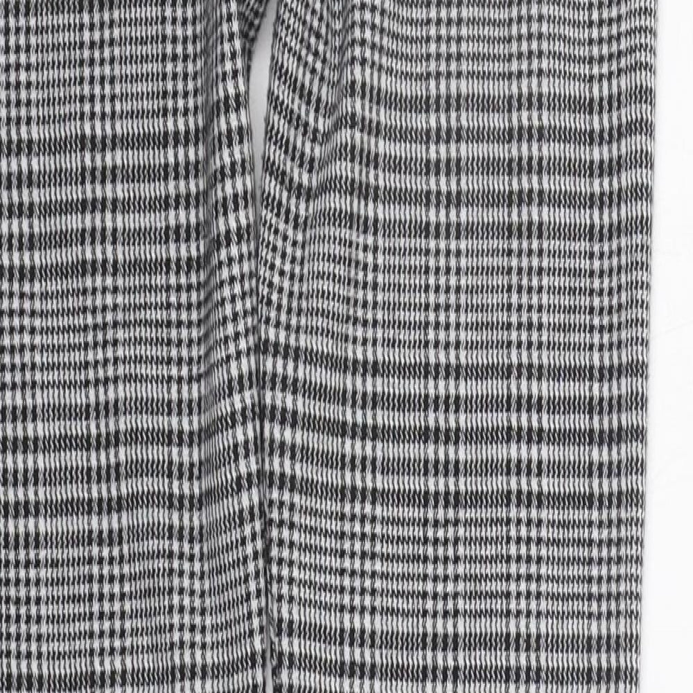 Matalan Girls Grey Check  Jegging Trousers Size 13 Years