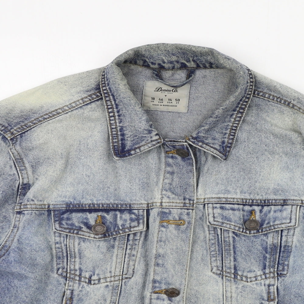 deniem co Womens Blue   Jacket Coat Size 18
