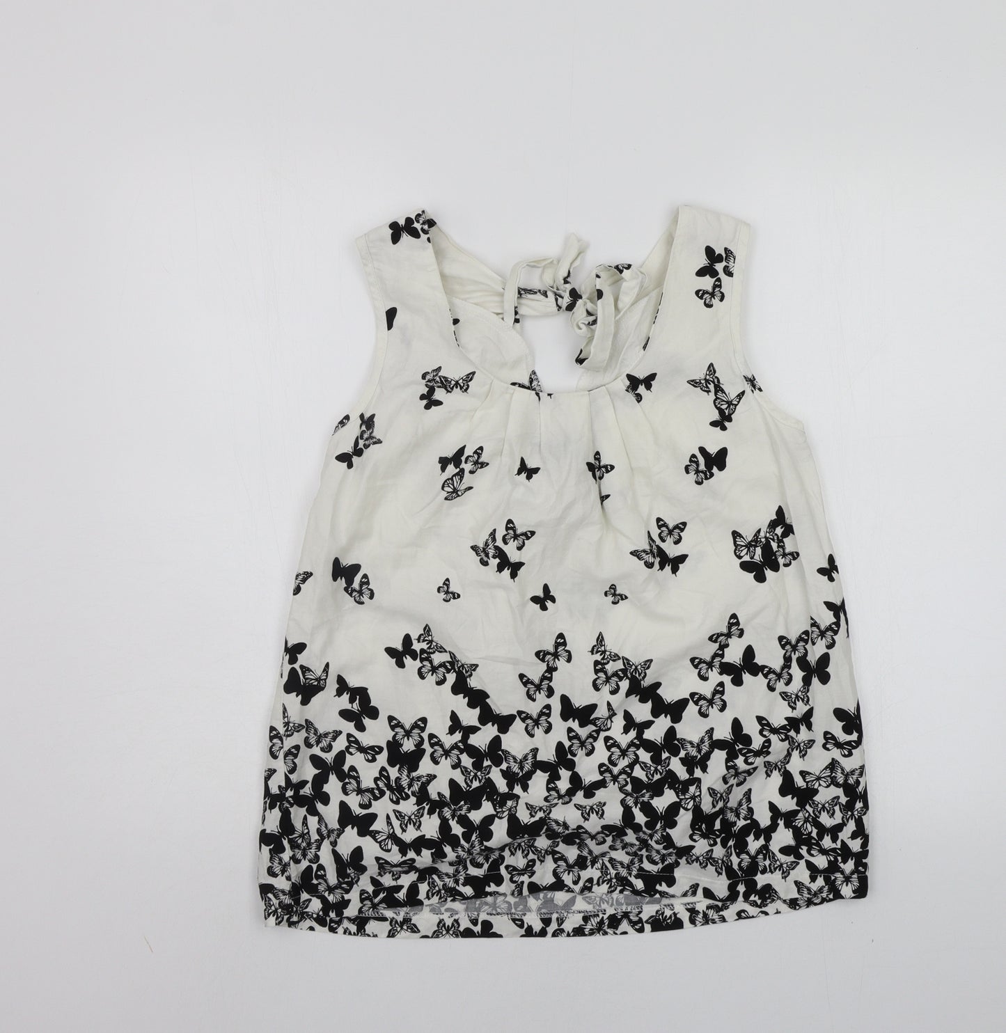 DROTHY PERKINS  Womens White Geometric  Basic Blouse Size 12