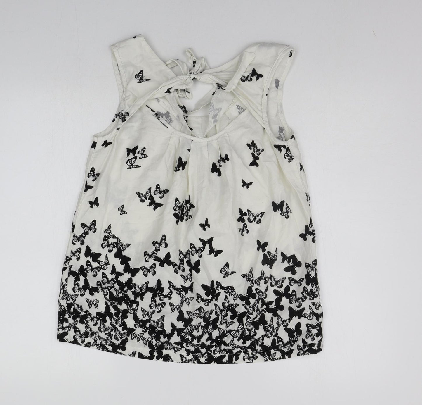 DROTHY PERKINS  Womens White Geometric  Basic Blouse Size 12