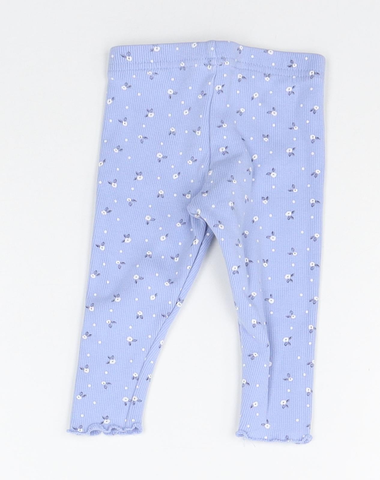 Primark Baby Blue Geometric  Jogger Trousers Size 6-9 Months