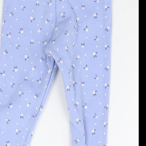 Primark Baby Blue Geometric  Jogger Trousers Size 6-9 Months