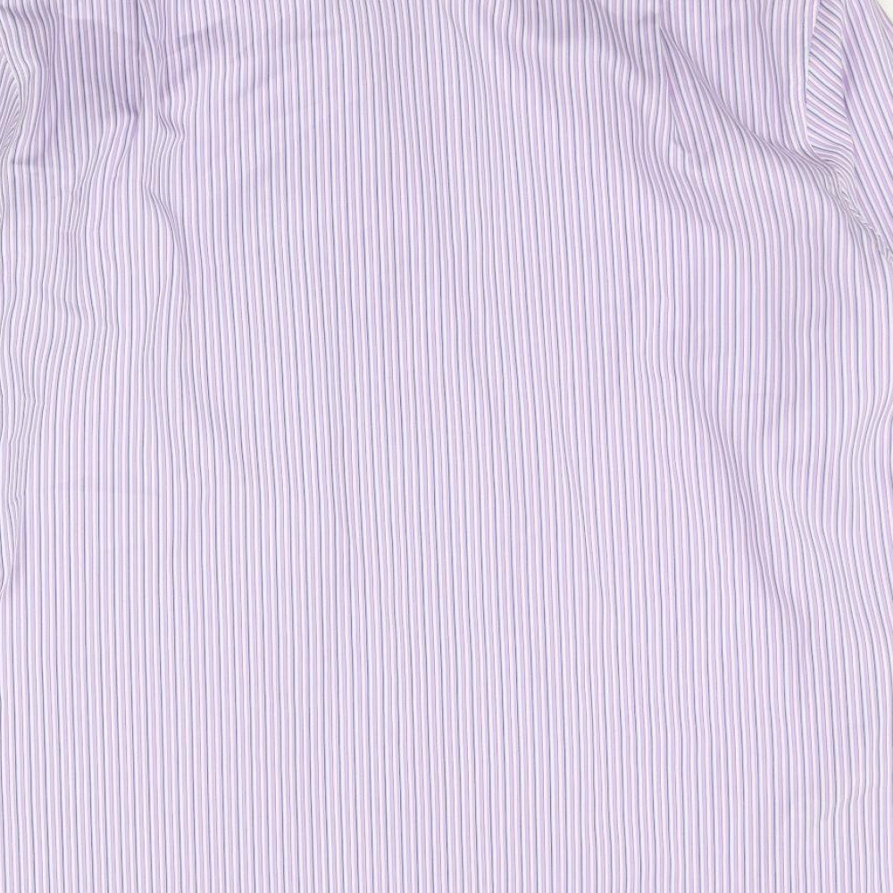 Marks and Spencer Mens Purple    Button-Up Size 16.5
