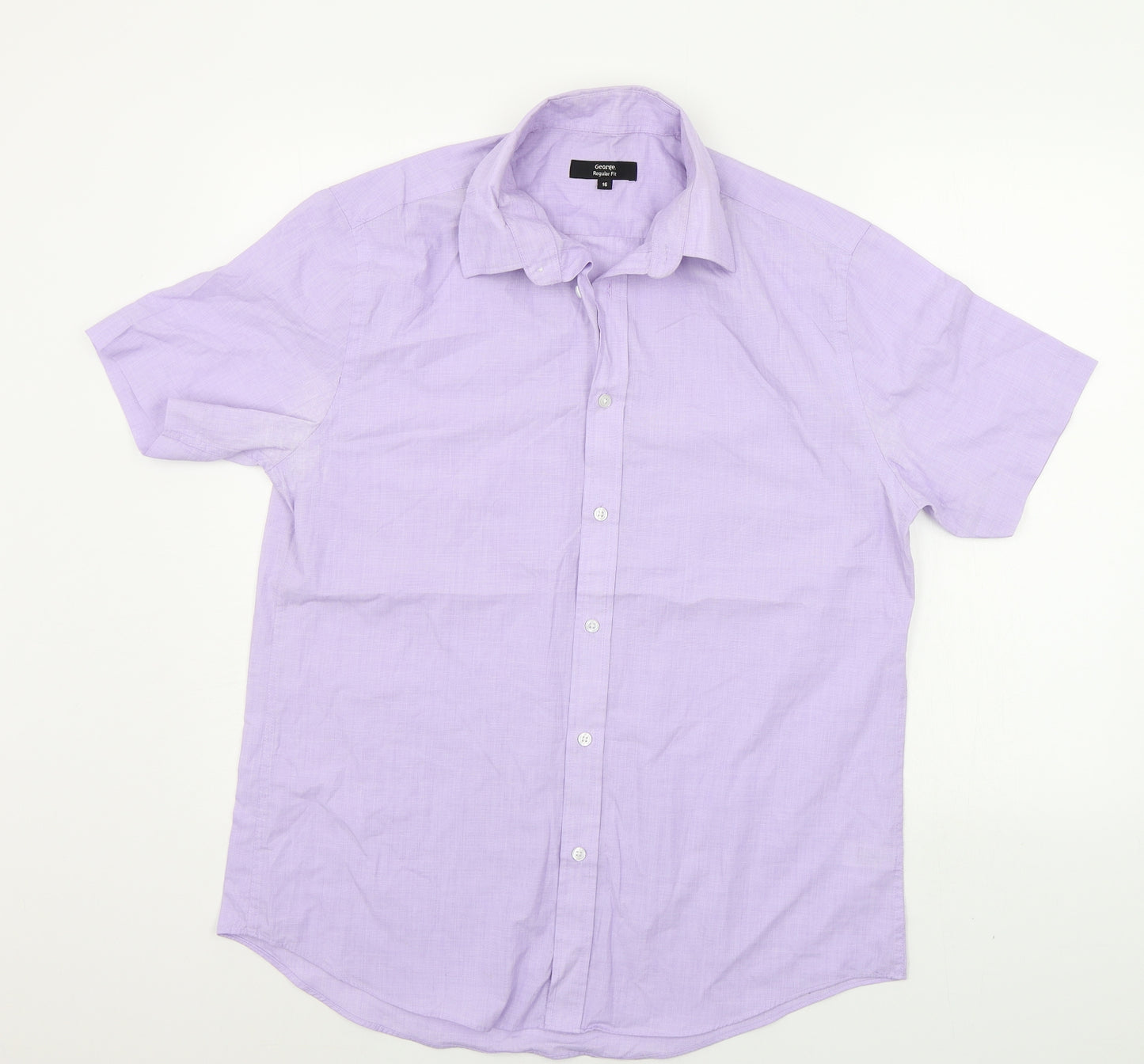 Marks and Spencer Womens Purple   Basic Button-Up Size 16