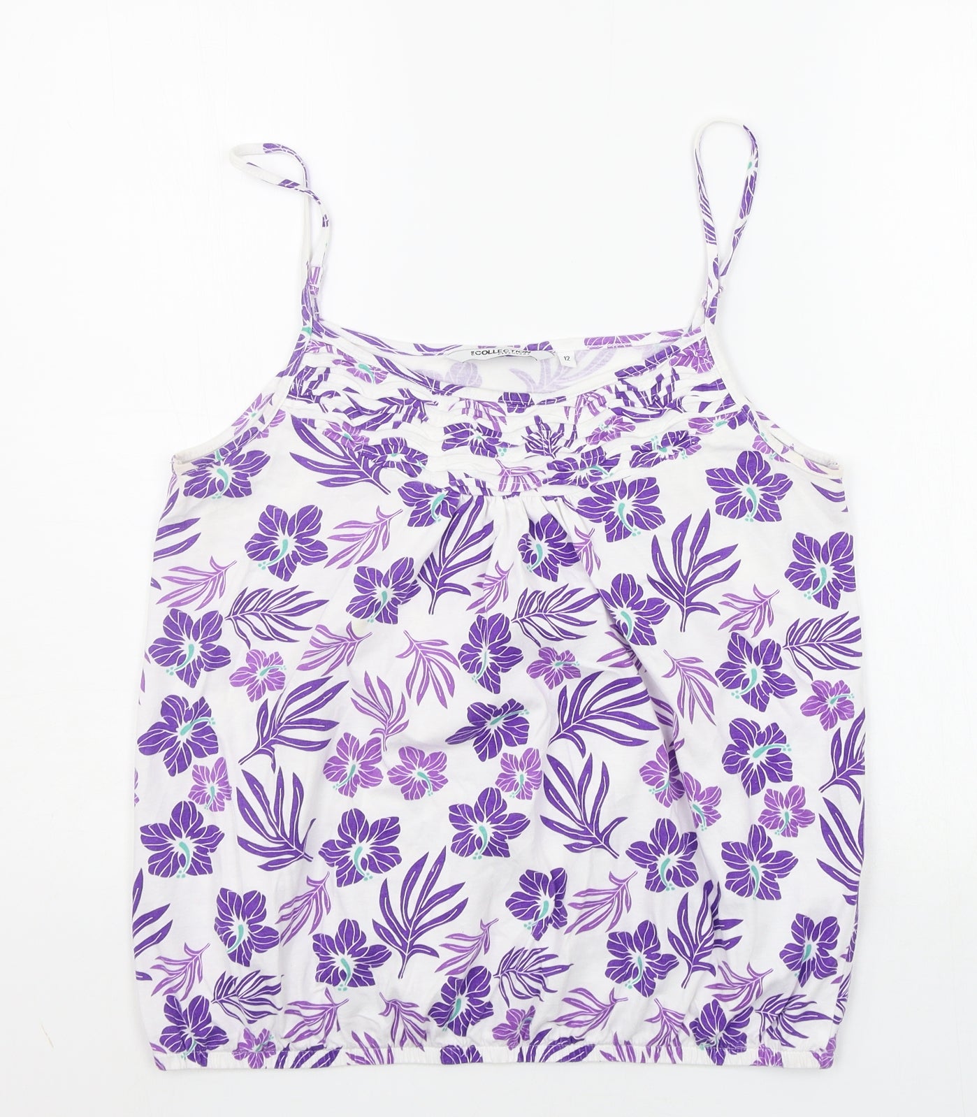 Debenhams Womens Purple Floral  Basic Tank Size 12
