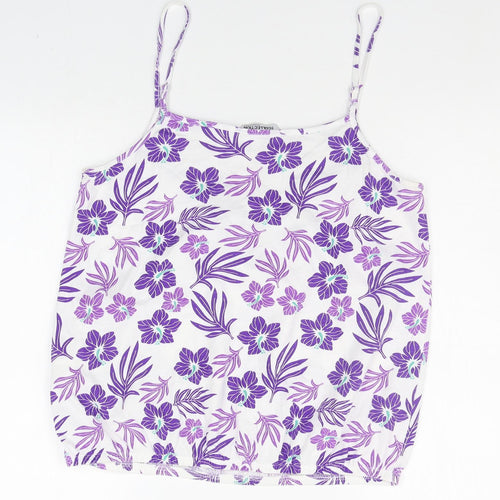 Debenhams Womens Purple Floral  Basic Tank Size 12