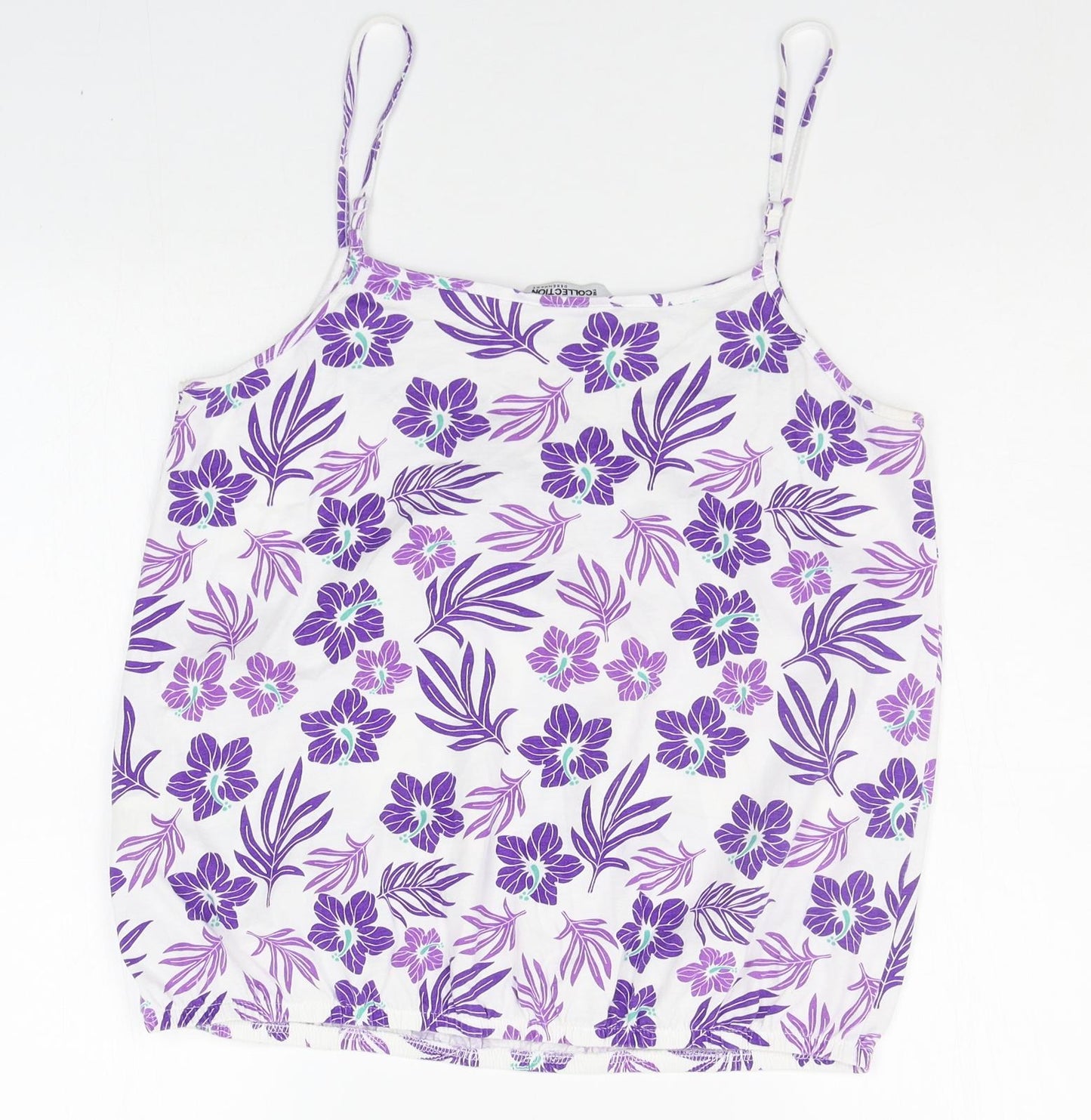 Debenhams Womens Purple Floral  Basic Tank Size 12