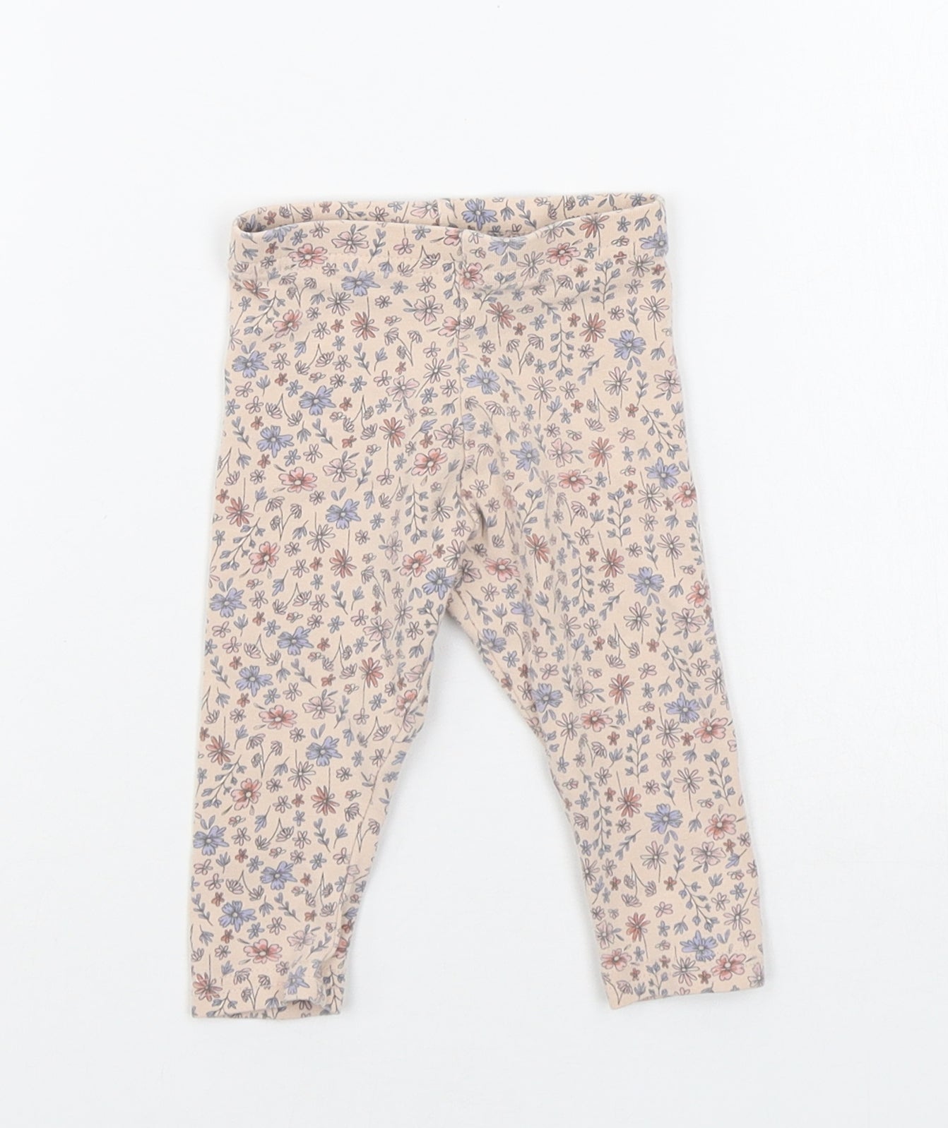 Primark Baby Beige Geometric  Jogger Trousers Size 6-9 Months