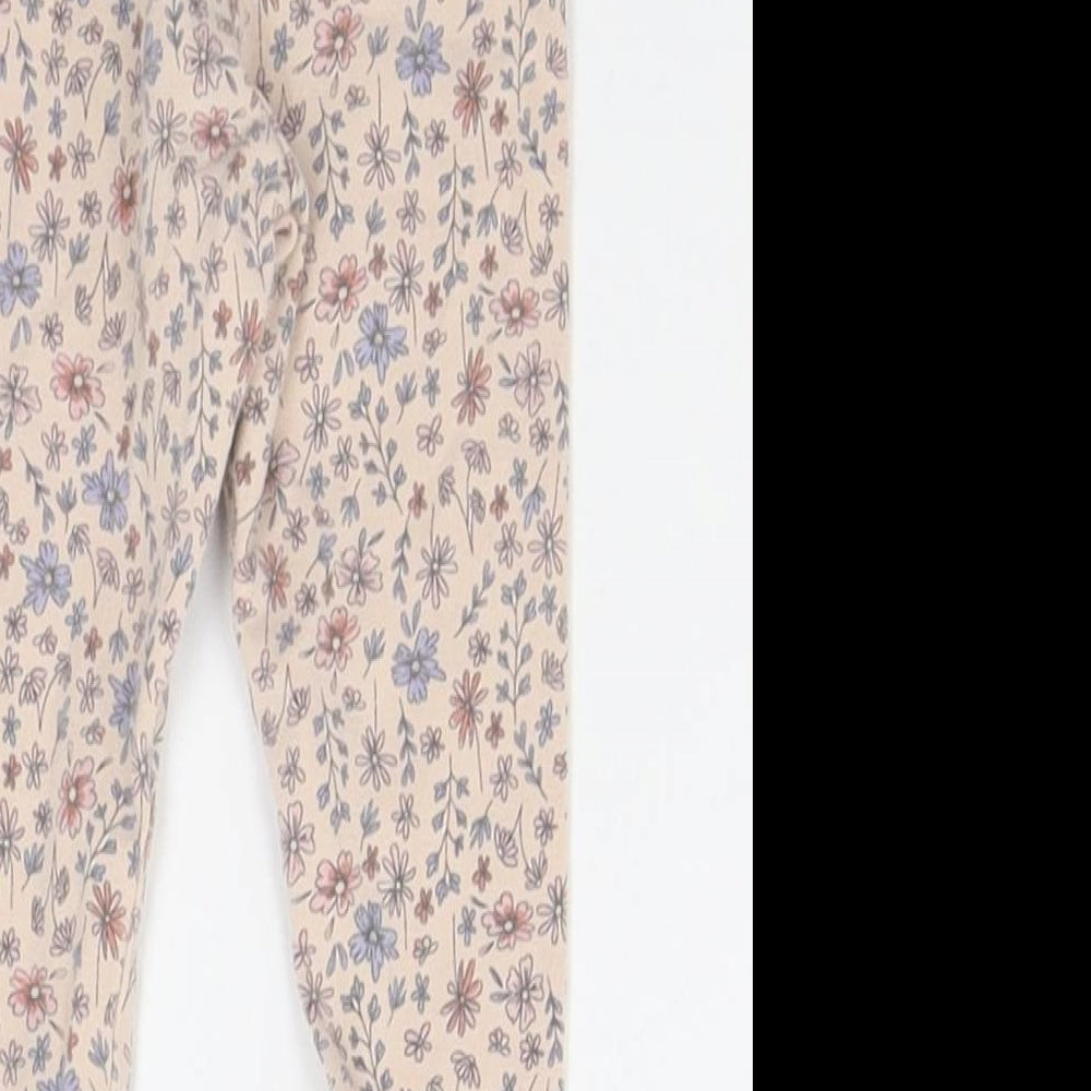 Primark Baby Beige Geometric  Jogger Trousers Size 6-9 Months