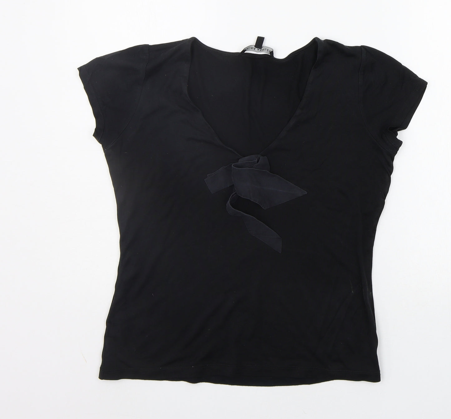 Laura Ashley Womens Black   Basic T-Shirt Size 10