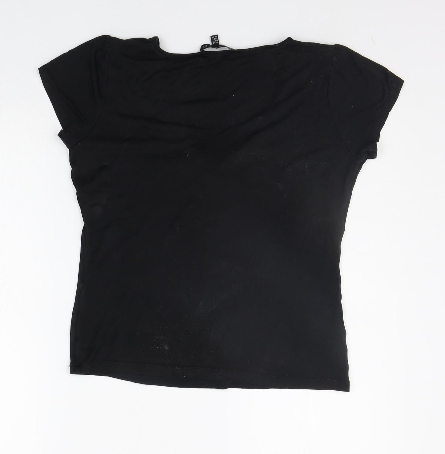 Laura Ashley Womens Black   Basic T-Shirt Size 10