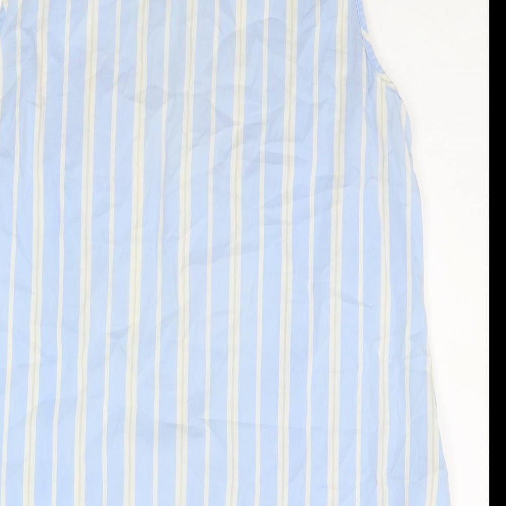 NEXT Womens Blue Striped  Basic Button-Up Size 16