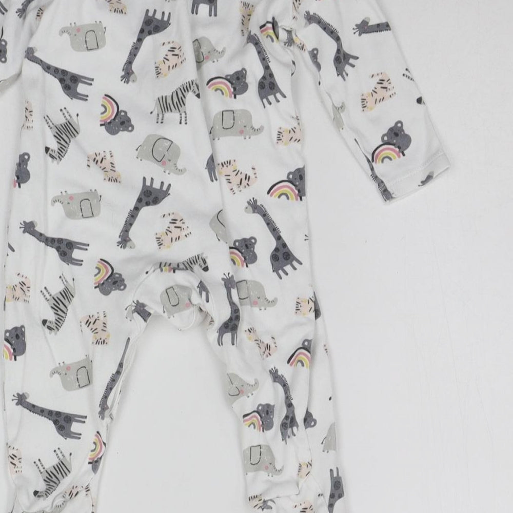 Primark Baby White Geometric  Babygrow One-Piece Size 6-9 Months