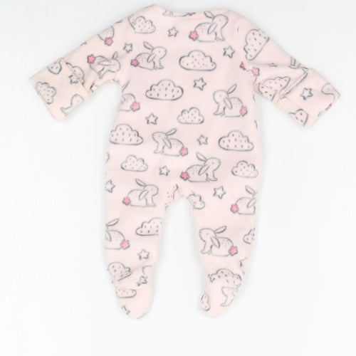 F&F Baby Pink Geometric  Babygrow One-Piece Size Newborn  - RABBITS