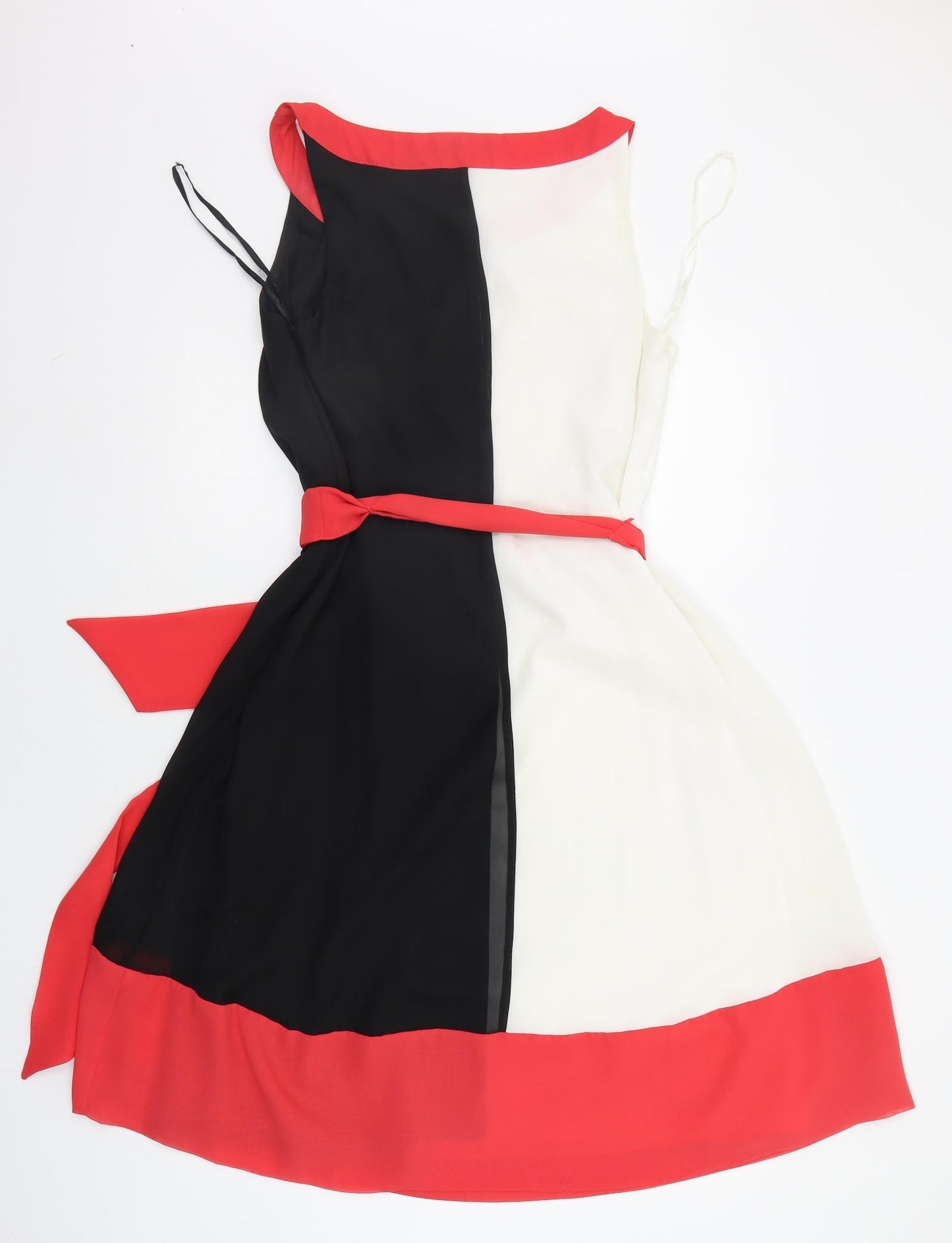 Debenhams Womens Black Geometric  A-Line  Size 14