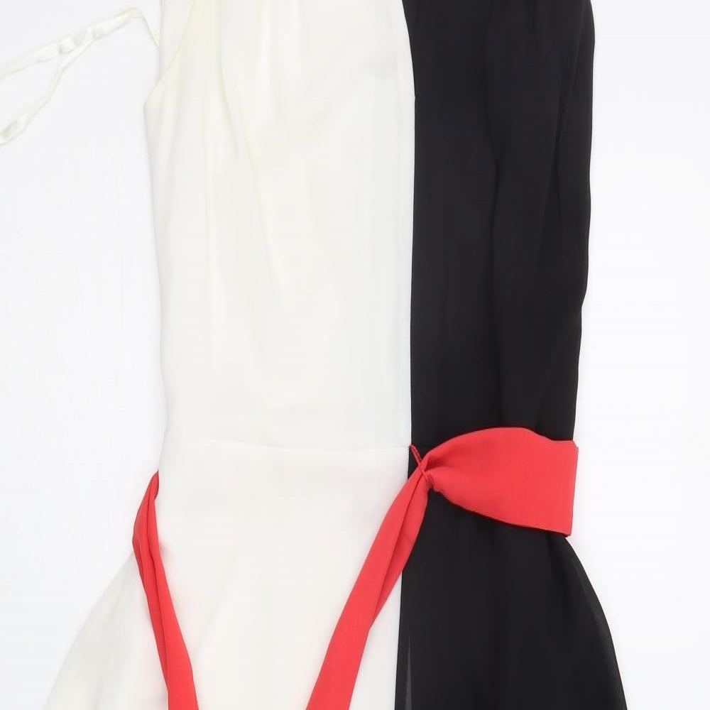 Debenhams Womens Black Geometric  A-Line  Size 14