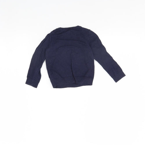 H&M Girls Blue   Pullover Jumper Size 2 Years  - Penguin