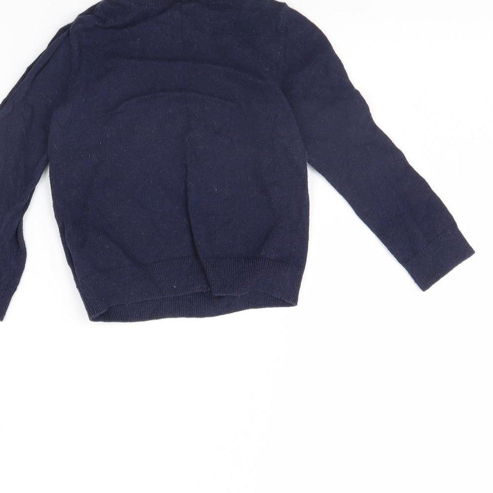 H&M Girls Blue   Pullover Jumper Size 2 Years  - Penguin