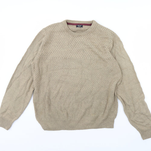 boston crew Mens Beige   Pullover Jumper Size L