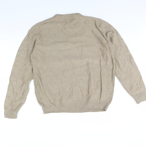 boston crew Mens Beige   Pullover Jumper Size L