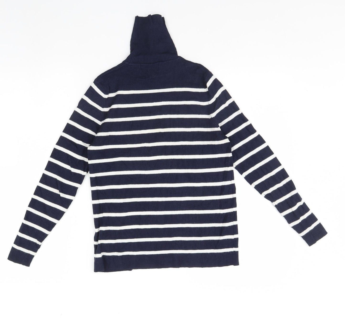 m&s Womens Blue Striped  Pullover Jumper Size 14
