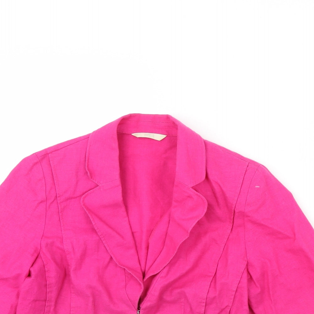m&s Womens Pink   Jacket  Size 12  - Shoulder Pads