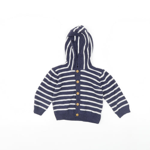 Nutmeg Baby Blue Striped  Jacket  Size 12 Months