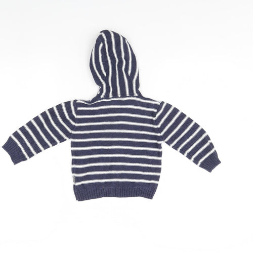 Nutmeg Baby Blue Striped  Jacket  Size 12 Months