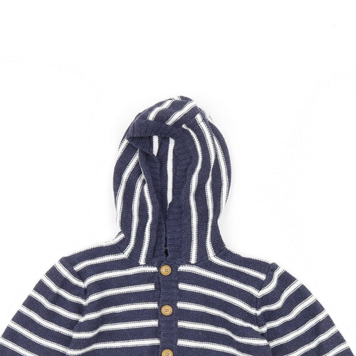 Nutmeg Baby Blue Striped  Jacket  Size 12 Months