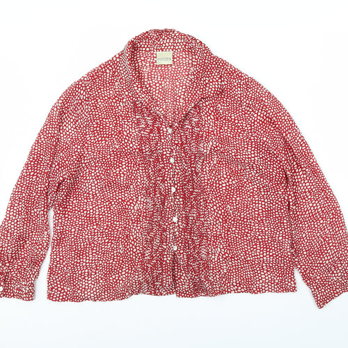 Eastex Womens Red Polka Dot  Basic Button-Up Size 20