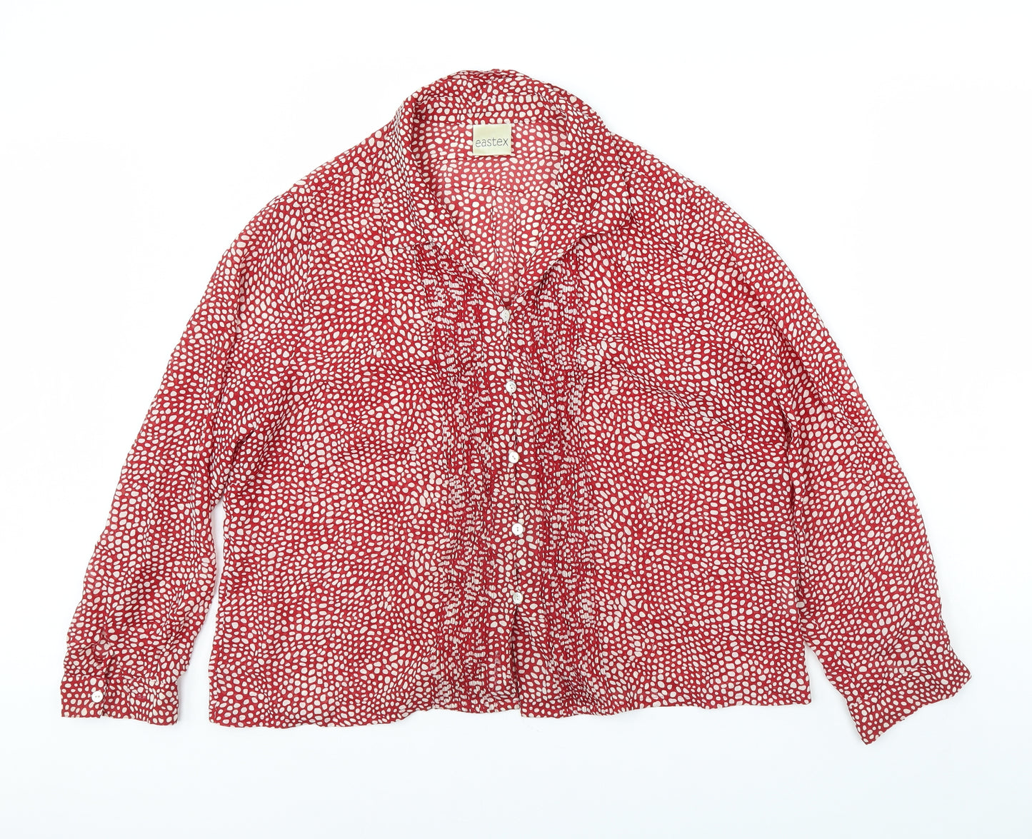 Eastex Womens Red Polka Dot  Basic Button-Up Size 20