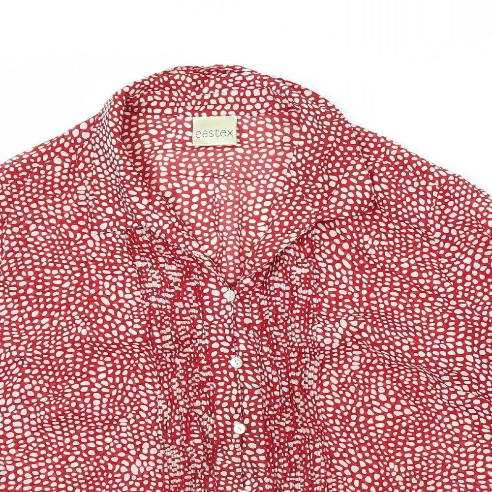 Eastex Womens Red Polka Dot  Basic Button-Up Size 20