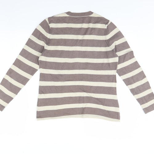 Debenhams Womens Brown Striped  Pullover Jumper Size 14