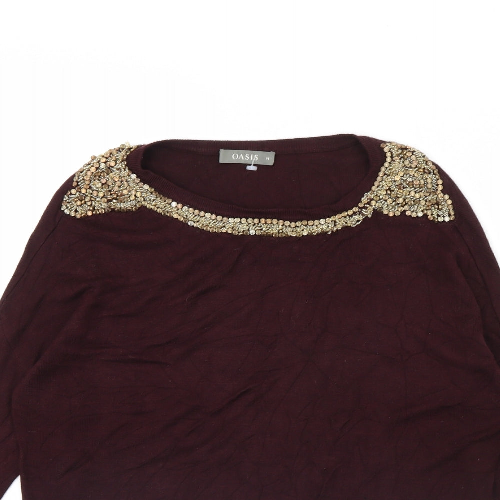 Oasis Womens Purple   Pullover Jumper Size M