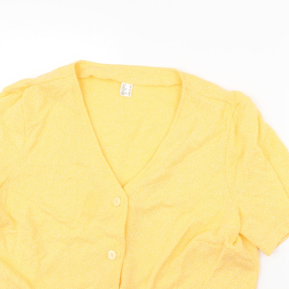 Preworn Womens Yellow   Cardigan Jumper Size 20