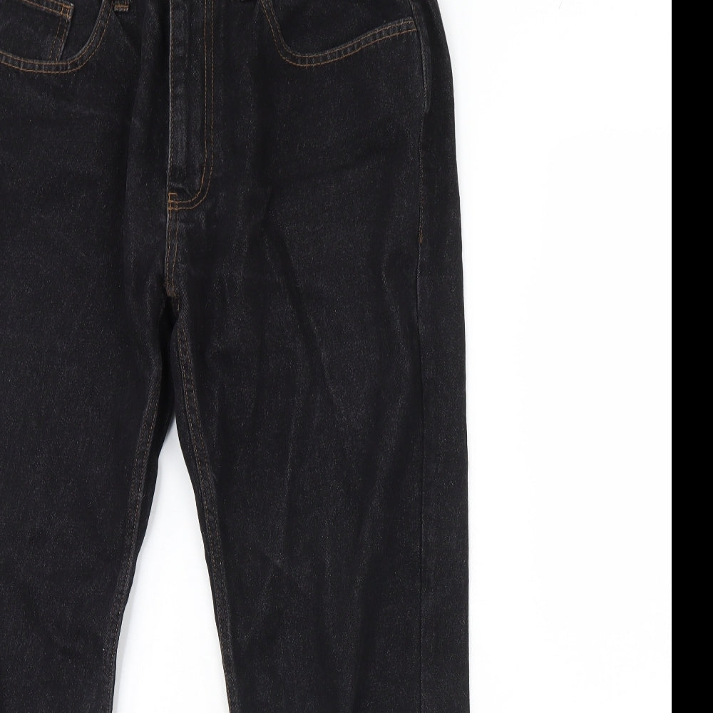 George Mens Black  Denim Straight Jeans Size 34 in L30 in