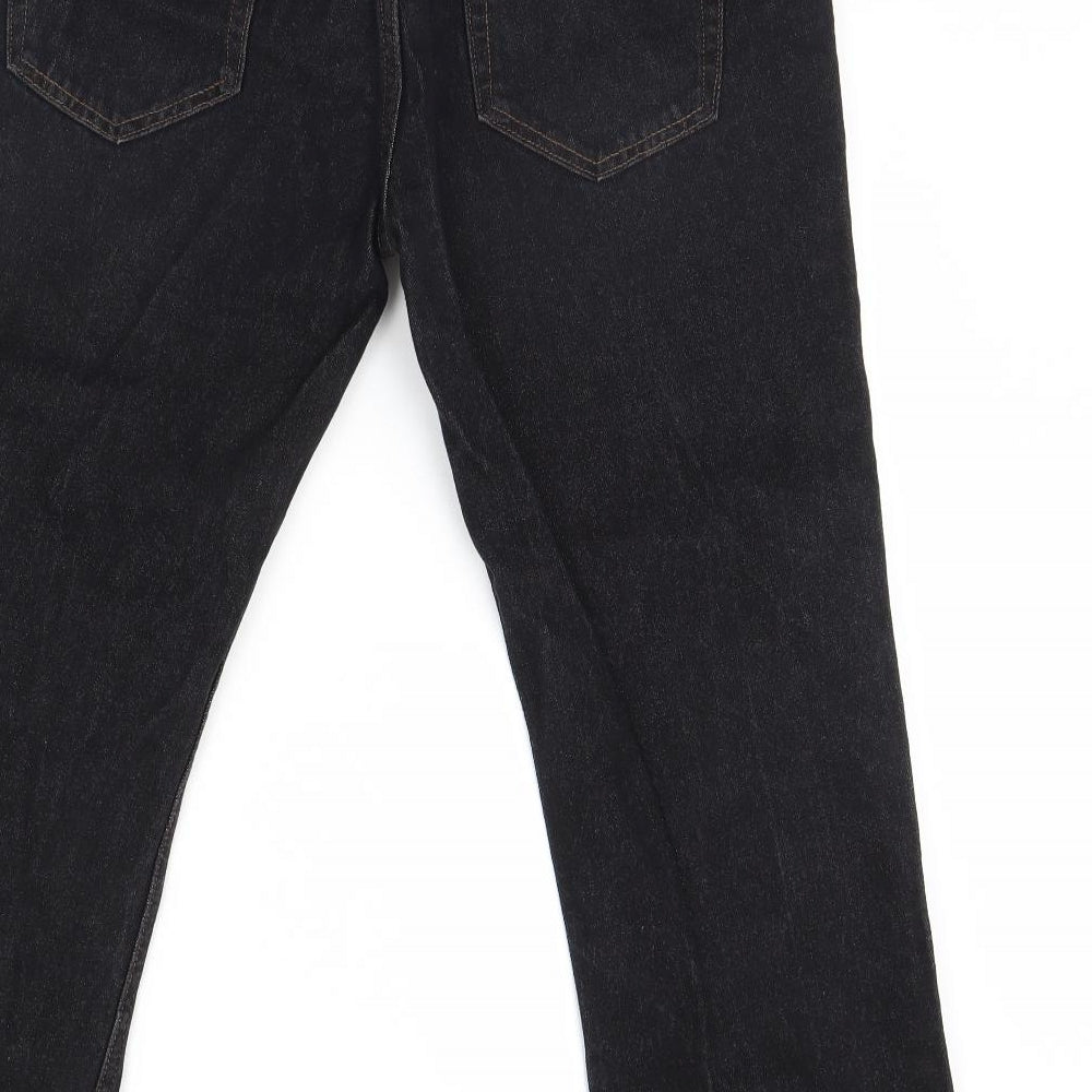 George Mens Black  Denim Straight Jeans Size 34 in L30 in