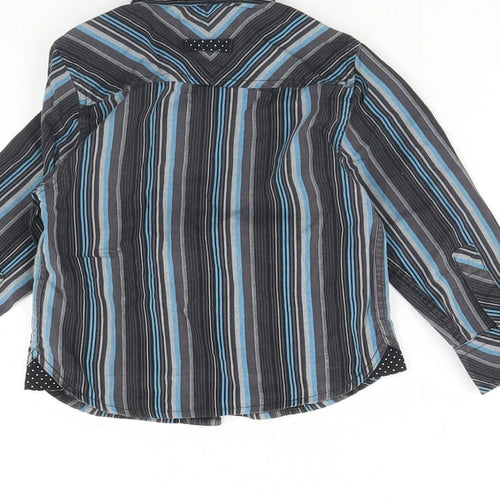 M&S Boys Grey Striped  Basic Button-Up Size 18-24 Months