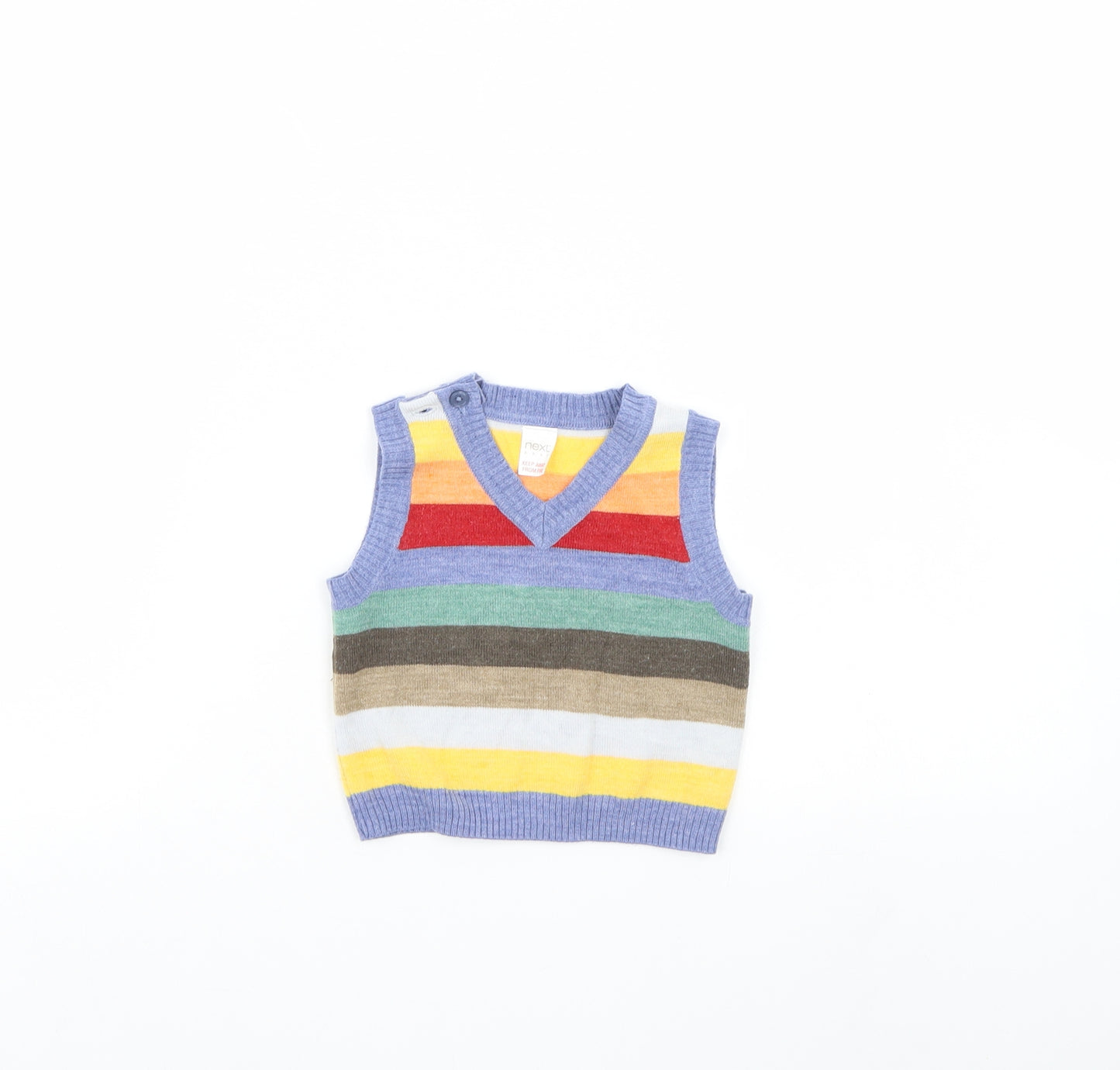 NEXT Baby Multicoloured Striped  Pullover Jumper Size 3-6 Months