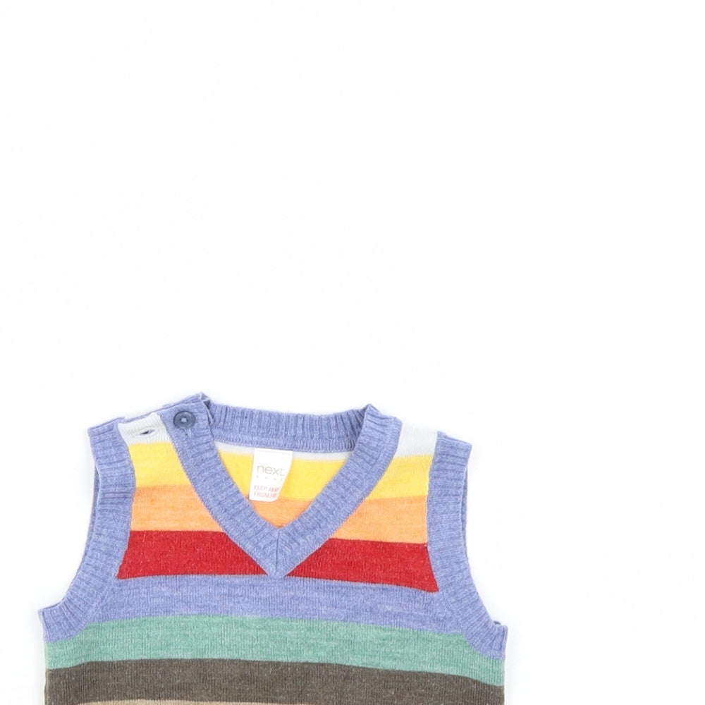 NEXT Baby Multicoloured Striped  Pullover Jumper Size 3-6 Months