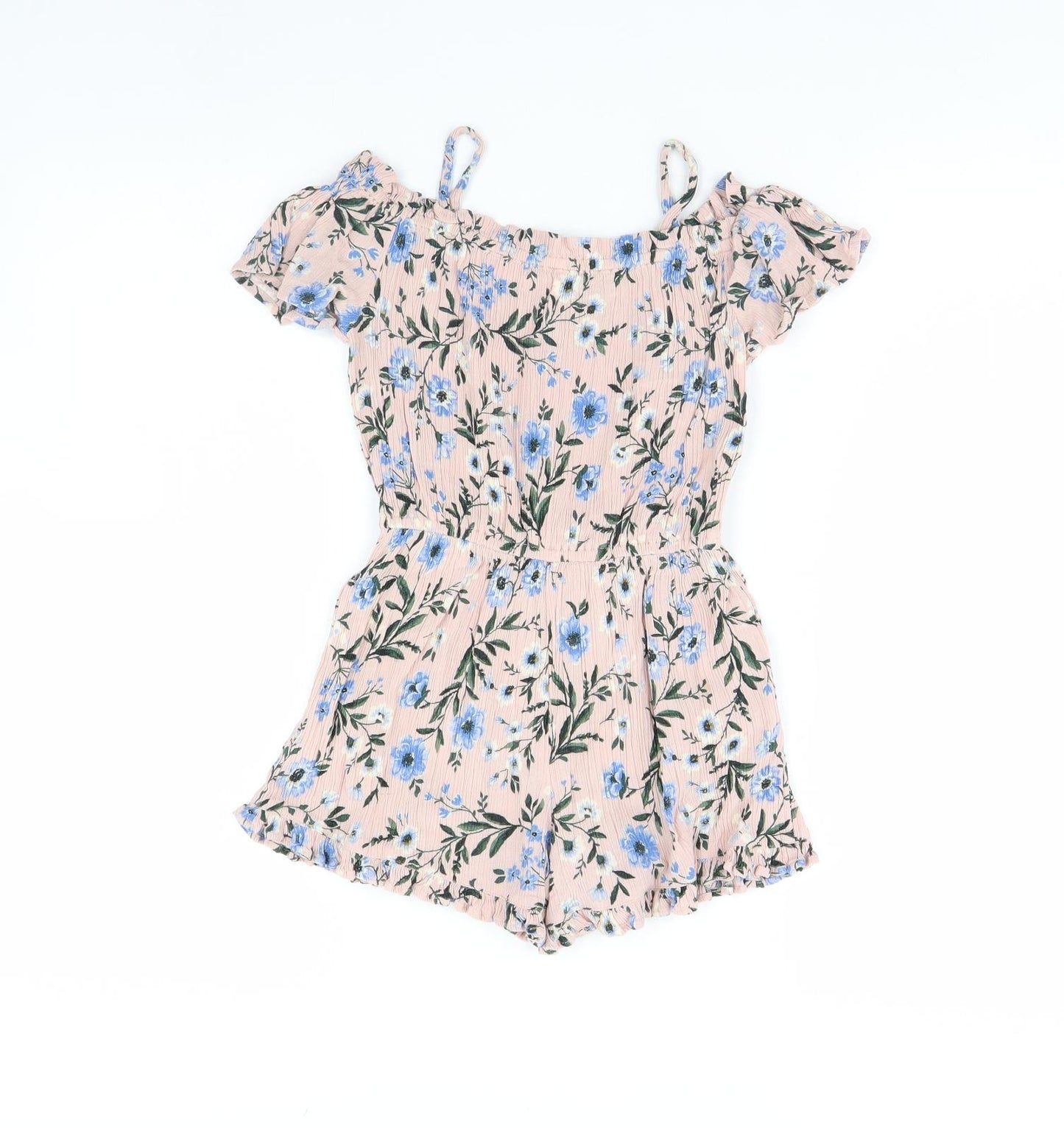NEXT Girls Pink Floral  Playsuit One-Piece Size 5 Years