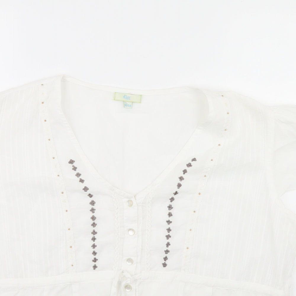 Klass Womens White   Basic Blouse Size 18