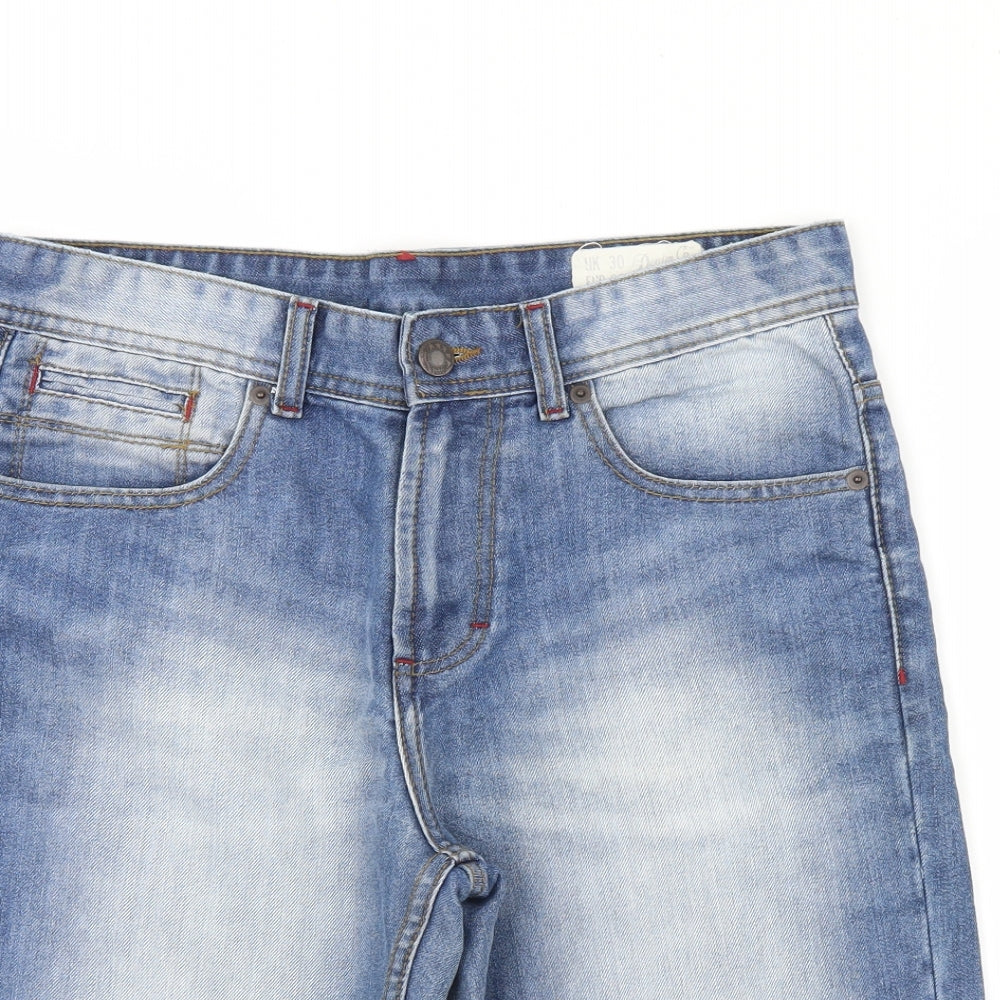 Denim Mens Blue  Denim Chino Shorts Size 30