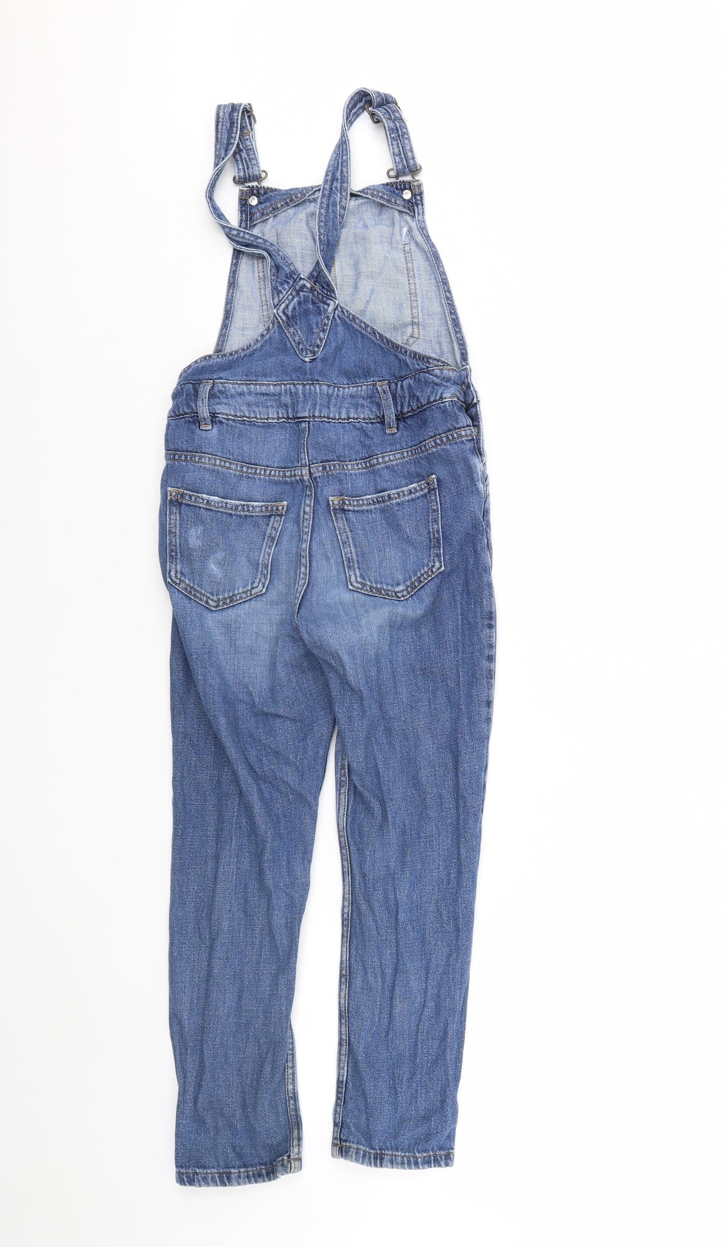 m&s Girls Blue  Denim Jumpsuit One-Piece Size 9 Years