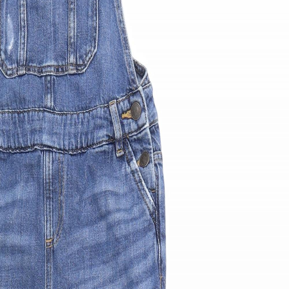 m&s Girls Blue  Denim Jumpsuit One-Piece Size 9 Years